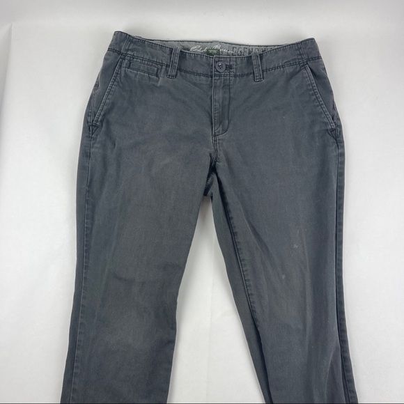Eddie Bauer Chino Pants Womens 8 Gray Flat Front - Picture 4 of 11